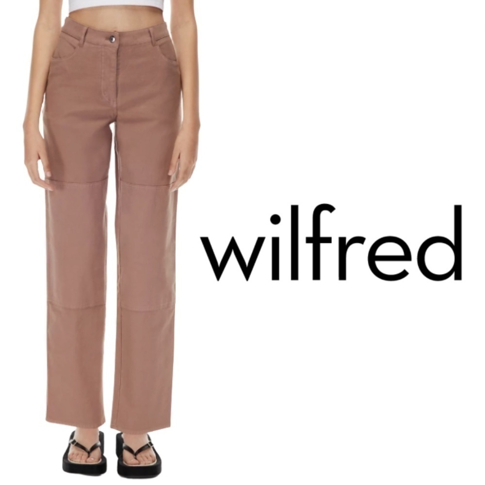 WILFRED Free Lark Pant Mid-Rise Utility Pants - Gd Deep Taupe